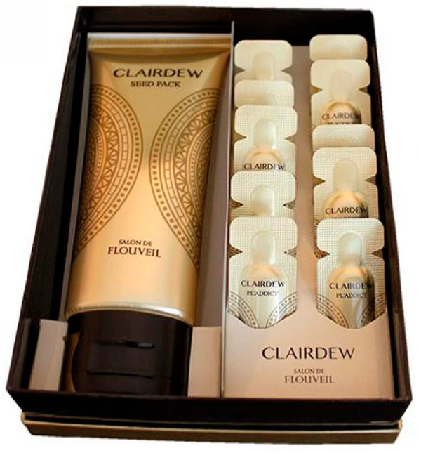 Омолаживающий набор: маска плюс плацентарные сыворотки Salon de Flouveil Clairdew Collection, 100 г + 7 мл х 10 шт