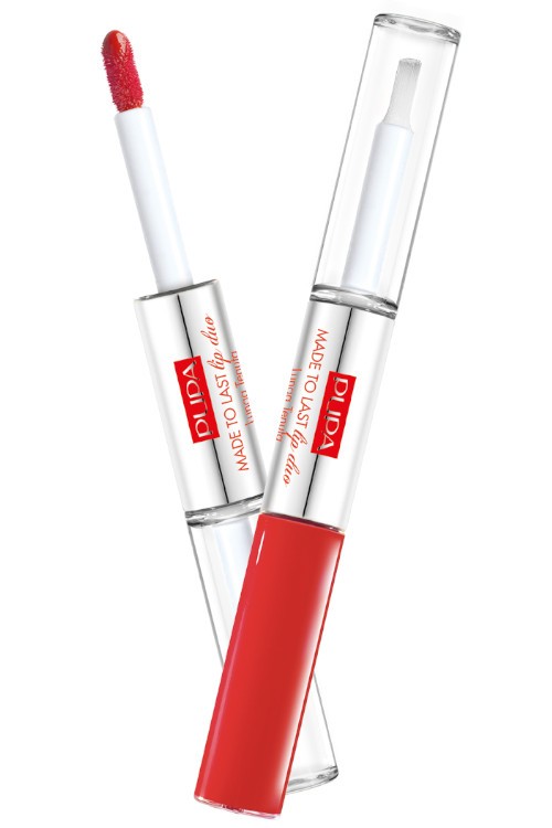 Pupa Made to Last Lip Duo 001 Hot Coral Водостойкая жидкая губная помада с защитным покрытием