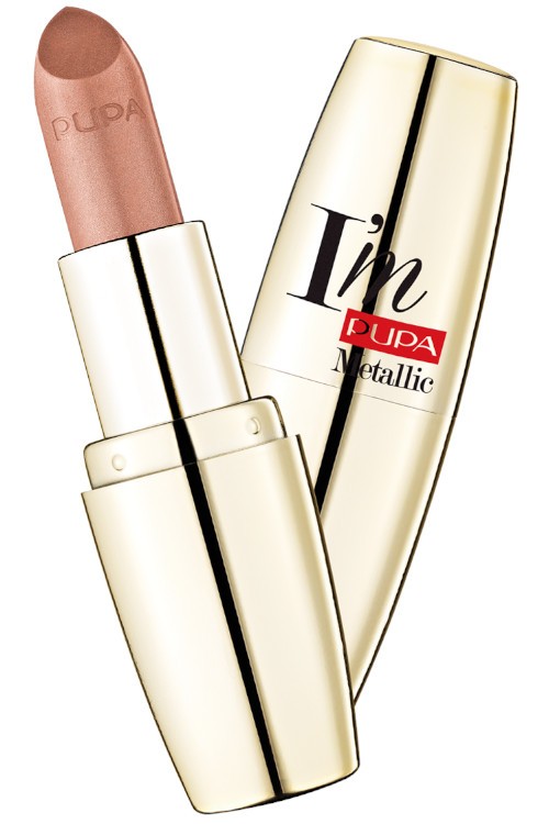 Pupa I'm Metallic 001 Golden Nude Губная помада Абсолютное сияние